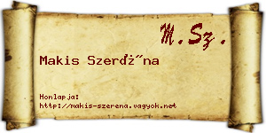 Makis Szeréna névjegykártya
